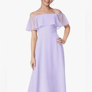 Pastel Lilac Junior Bridesmaids Dress 💟